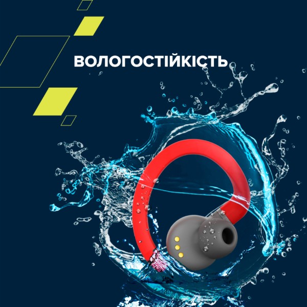 Фото - Навушники вкладиші бездротові TWS Canyon OnRun 11 Sport Wireless charge Red (CNS-TWS11R)