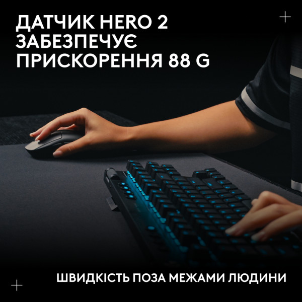 Фото - Мышь беспроводная игровая Logitech G PRO 2 LightSpeed Wireless Gaming Mouse White (910-007302)