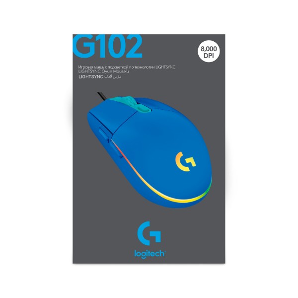 Фото - Миша дротова ігрова Logitech G102 Lightsync Blue (910-005801)