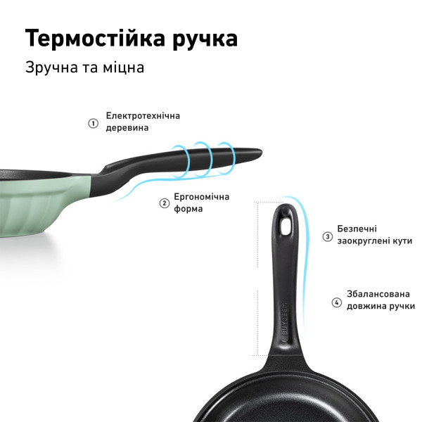 Фото - Сковорода универсальная BUYDEEM CP151 Cozy Greenish (CP151-CG)