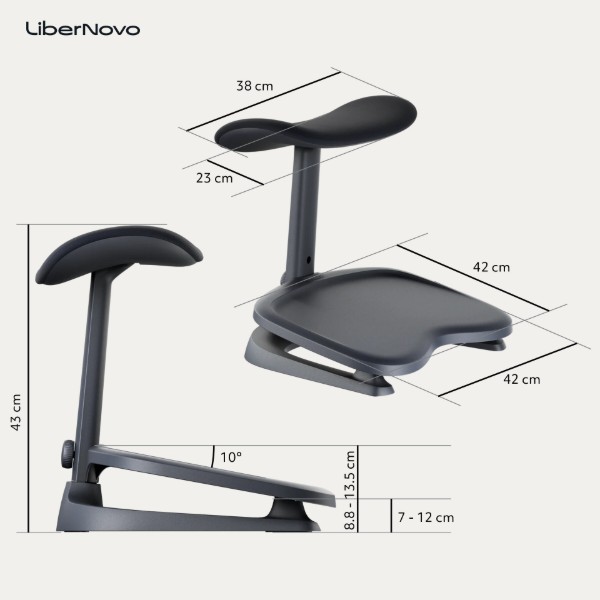 Фото - Підставка для ніг регульована LiberNovo StepSync Footrest Midnight Black (CP-GW-0000002-00-01)