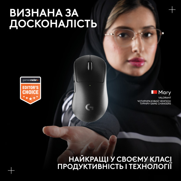 Фото - Мышь беспроводная игровая Logitech G Pro X Superlight 2 DEX LightSpeed Black (910-007357)
