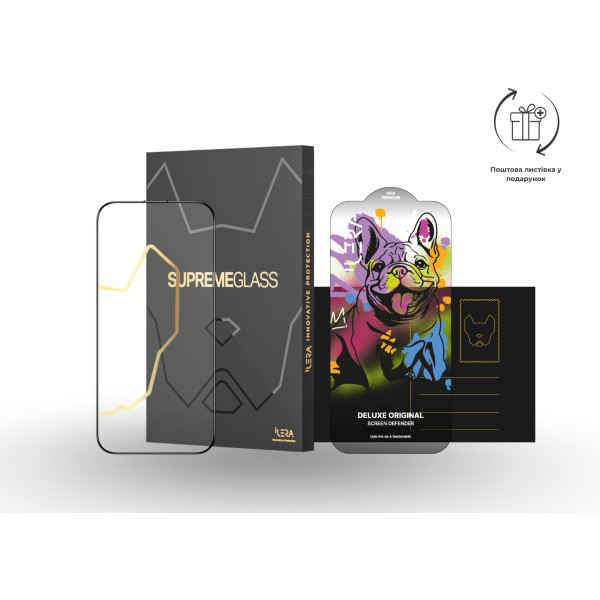 Фото - Захисне скло для смартфону ILera DeLuxe Original Glass 2.0 for iPhone 17 Pro Max (iLFCDL17PrMx)