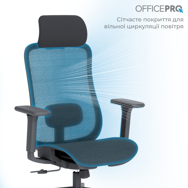 Фото - Крісло офісне OfficePro Wave (OC670-B-B-B) Black