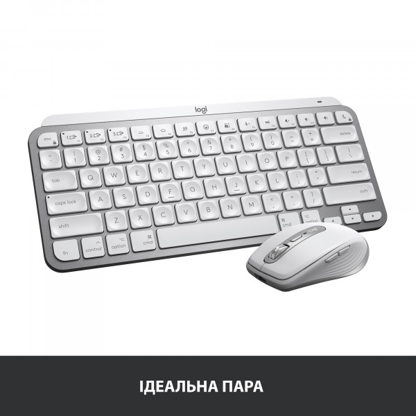 Фото - Клавіатура бездротова Logitech MX Keys Mini For Mac Pale Grey (920-010526)
