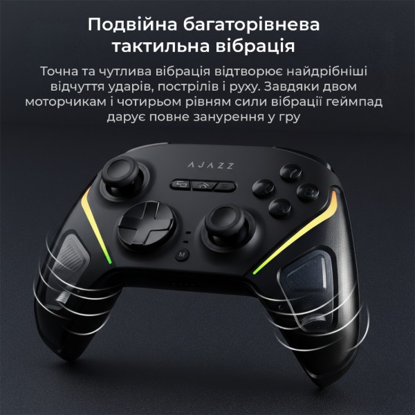 Фото - Геймпад Ajazz 2.4G/BT/USB (Switch/PC/iOS/Android) RGB Black (GP100S-B)