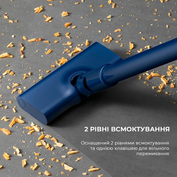 Фото - Пылесос ручной для дома Deerma Corded Stick Vacuum Cleaner Blue (DX1000W)