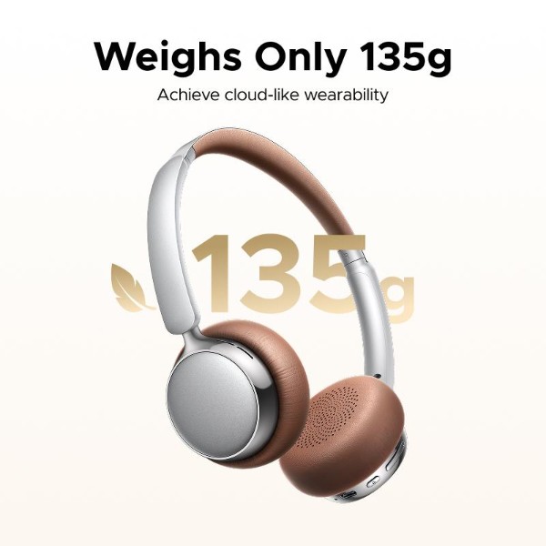 Фото - Навушники накладні бездротові UGREEN HP207 Studio Plus Active Noise Cancelling Silver Brown (75629)