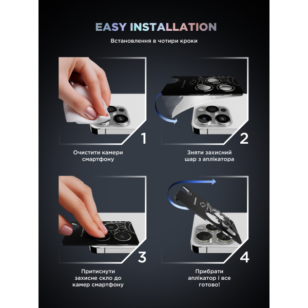 Фото - Захисне скло для смартфону Armorstandart для камери Supreme Black Icon for iPhone 15 Pro/15 Pro Max Natural Titanium (ARM76592)