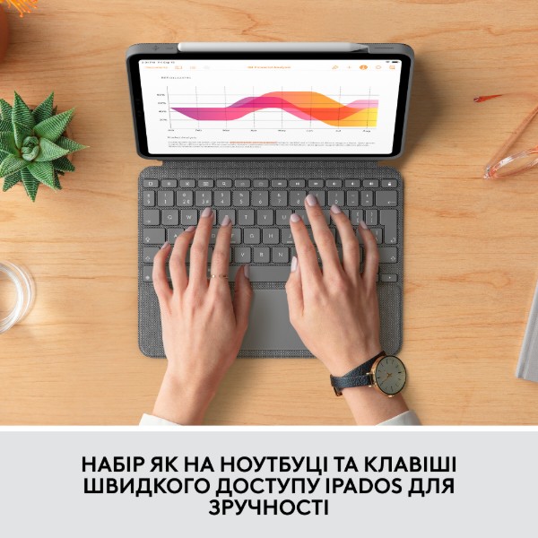 Фото - Чехол-клавиатура для планшета Logitech Combo Touch for iPad (10th gen) Oxford Grey (920-011382)