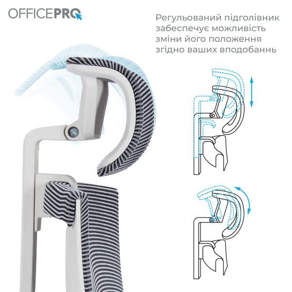 Фото - Крісло офісне OfficePro Balance (OC620-W-DG-DG) White/Dark Gray
