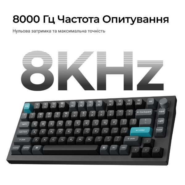 Фото - Клавіатура бездротова Keychron Q1 Ultra Red Switch Black RGB (Q1U-M1-UA)