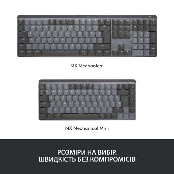 Фото - Клавіатура бездротова Logitech MX Mechanical Wireless Graphite Clicky (920-010759)