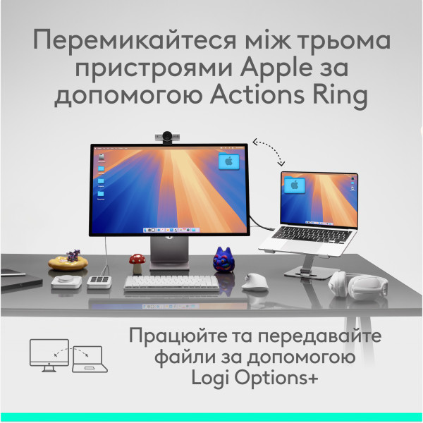Фото - Миша бездротова Logitech MX Master 4 for Mac Performance Wireless Mouse WHITE SILVER - BT (910-007576)