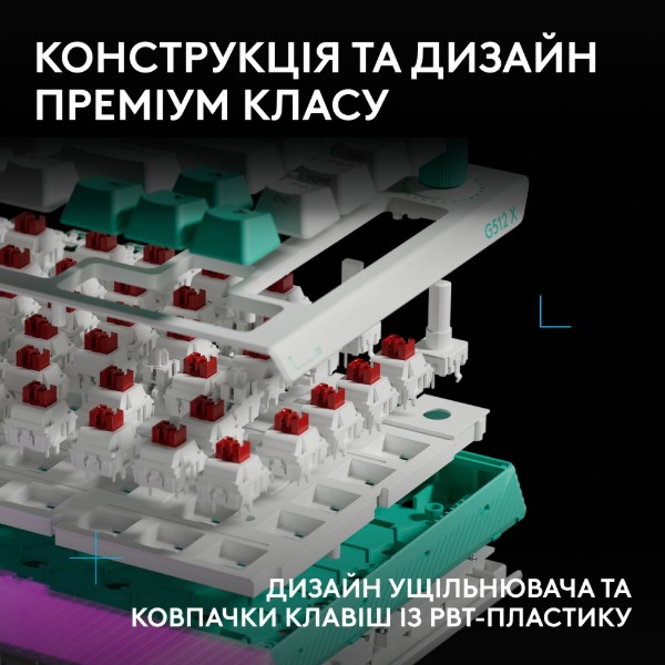Фото - Клавиатура проводная игровая Logitech G512 X 75 White Tactile (920-013955)