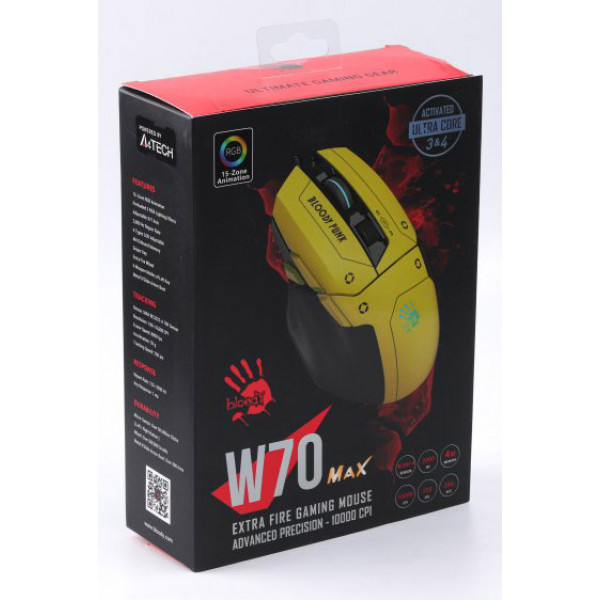 Фото - Мышь проводная игровая Bloody W70 Max (Punk Yellow)