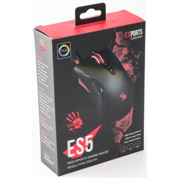 Фото - Мышь проводная игровая Bloody ES5  Stone black