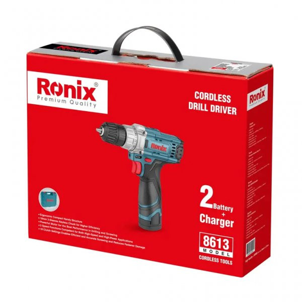 Фото - Дриль-шуруповерт Ronix 12В 1.5Ач x 2 (8613)
