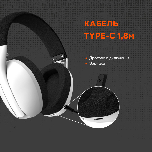 Фото - Гарнитура беспроводная игровая Canyon Ego GH-13 Wireless Gaming 7.1 White (CND-SGHS13W)