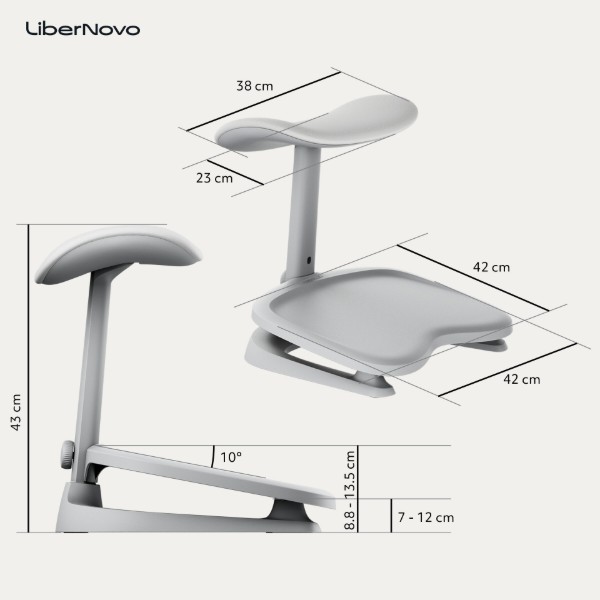 Фото - Підставка для ніг регульована LiberNovo StepSync Footrest Space Gray (CP-GW-0000002-00-00)