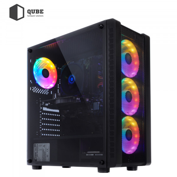 Фото - Системный блок QUBE QB Ryzen 5 3600 GT 1030 2GB 161Win (Ryzen53600GT10302GB161Win)