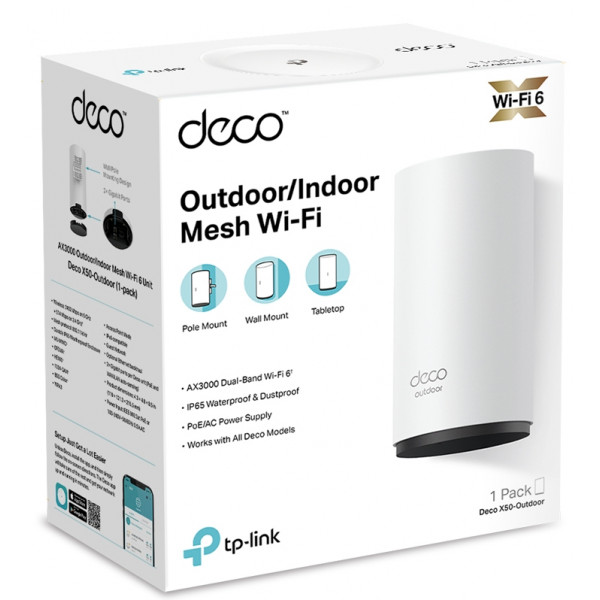 Фото - MESH система WiFi6 TP-Link Deco X50-Outdoor(1-pack)