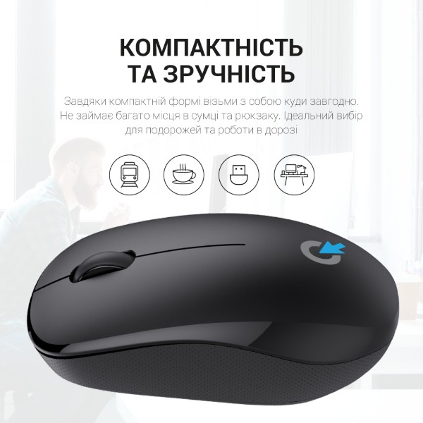 Фото - Мышь беспроводная OfficePro M183 Black