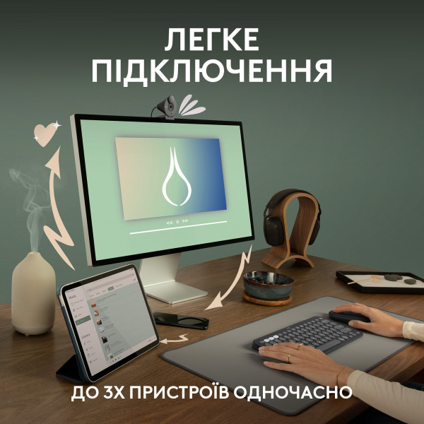 Фото - Миша бездротова Logitech Pebble Mouse 2 M350s Rose Bluetooth (910-007014)