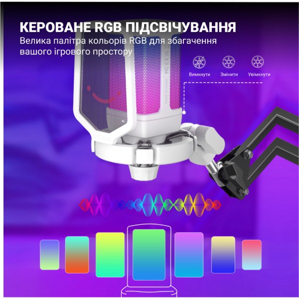 Фото - Мікрофон до комп'ютера Fifine Q6TW USB White
