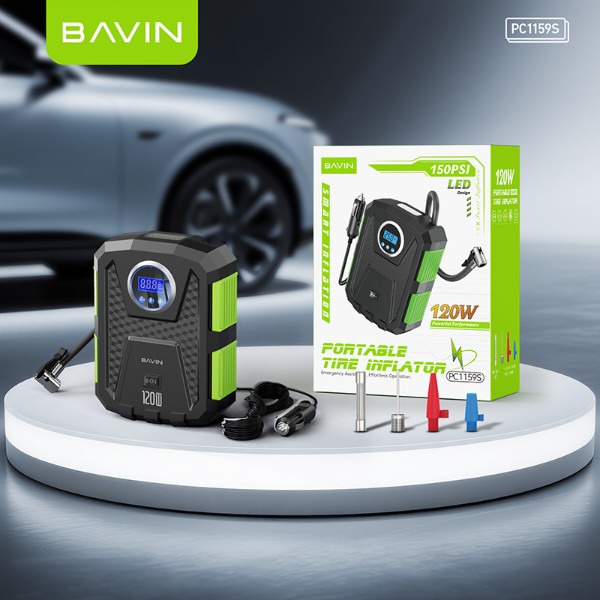 Фото - Автокомпресор Bavin PC1159S 120W 150PSI Black (Z-PC1159S BK)