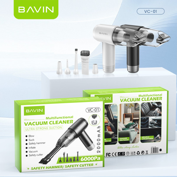 Фото - Пылесос ручной для автомобиля Bavin VC-01 6000Pa 2000 mAh Black (Z-VC01 BK)