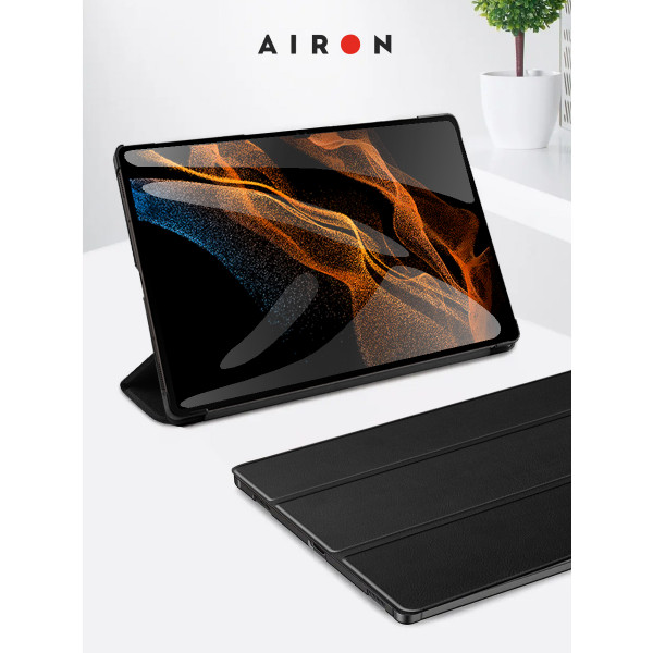 Фото - Чохол для планшета AIRON Premium for Samsung Galaxy Tab S8 Ultra 14.6 2022 із захисною плівкою та серветкою Вlack (4822352781090)