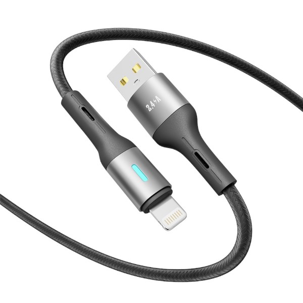 Фото - Кабель YOKI LED Lightning 2.4A 2m Black (YK-LE17)