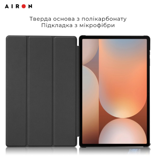 Фото - Чехол для планшета AIRON Premium для Samsung Galaxy Tab S10 Ultra 14.6 2024 с защитной пленкой и салфеткой Black (4822356758484)