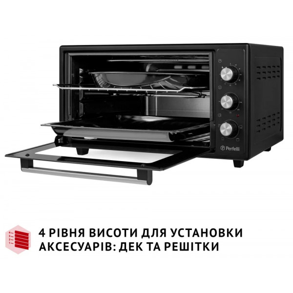 Фото - Печь электрическая Perfelli MIRAGE 48 BLACK
