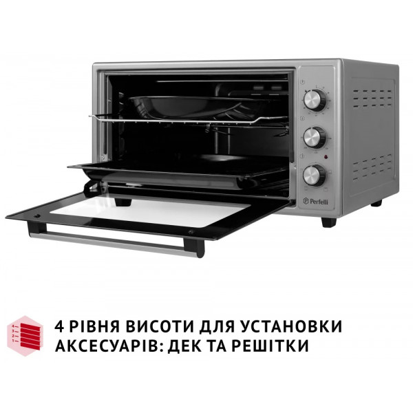Фото - Печь электрическая Perfelli MIRAGE 48 GREY
