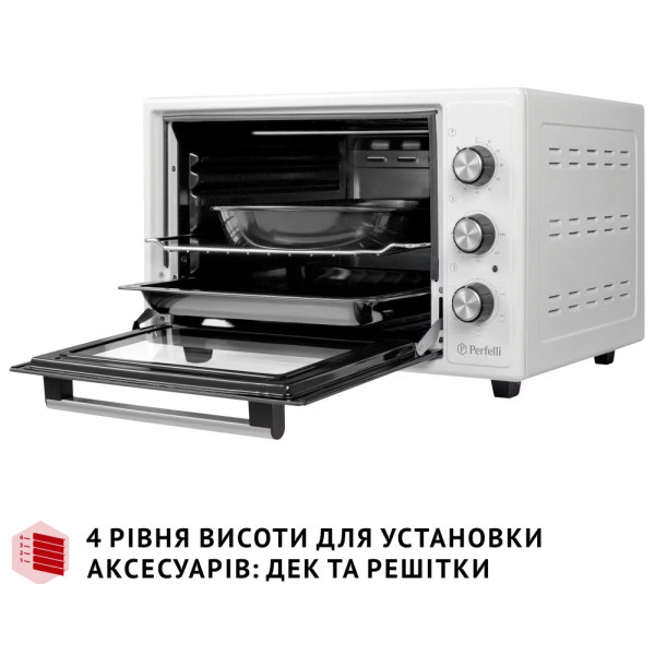 Фото - Піч електрична Perfelli TRIMO 37 WHITE