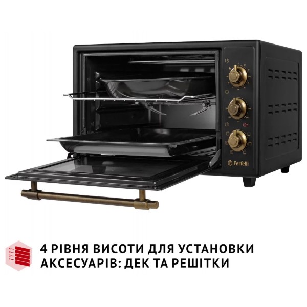 Фото - Печь электрическая Perfelli LAGGIO 37 BLACK RETRO