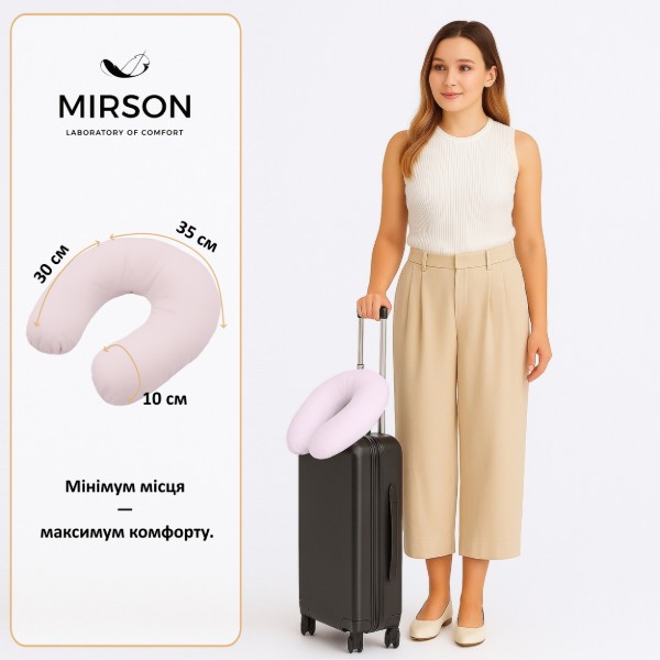 Фото - Подушка дорожня MirSon №8734 Naturale Line 11-2409 Elma 50% Memory (2200006348191)