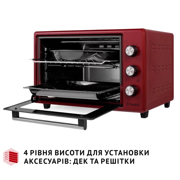 Фото - Печь электрическая Perfelli MIRAGE 37 RED