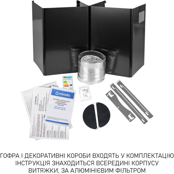 Фото - Вытяжка декоративная Minola MTG 6242 BL LED