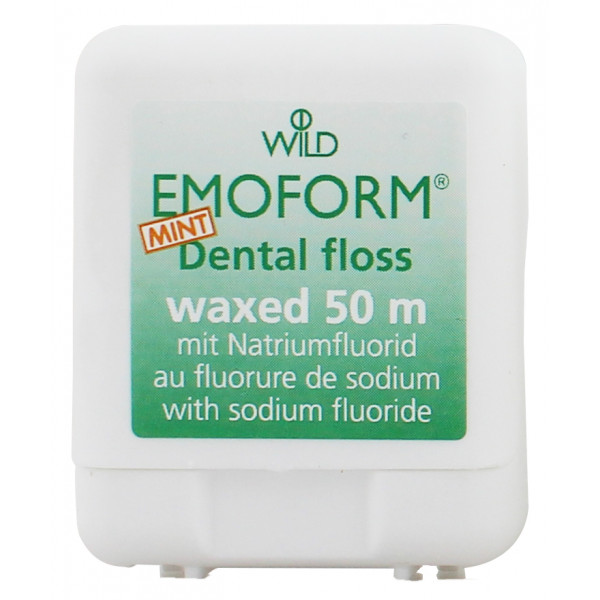 Фото - Зубная нить Dr. Wild Emoform, вощеная, с фторидом и мятой, 50 м (11.1412)