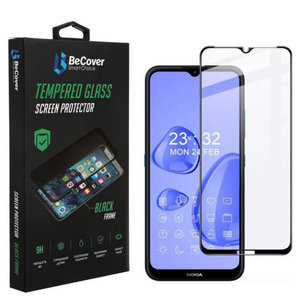 Фото - Захисне скло для смартфону BeCover for Nokia 1.4 Black (706902)