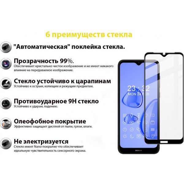 Фото - Захисне скло для смартфону BeCover for Nokia C30 Black (706903)