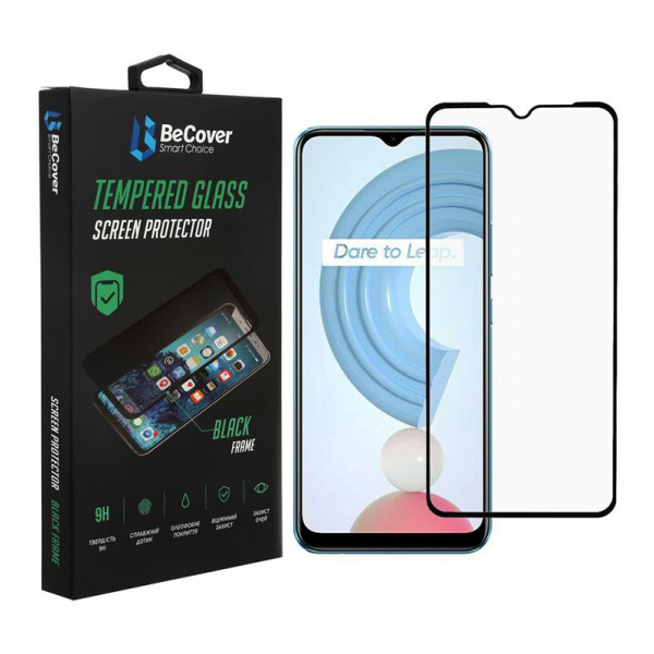 Фото - Захисне скло для смартфону BeCover for Realme C21Y Black (706904)