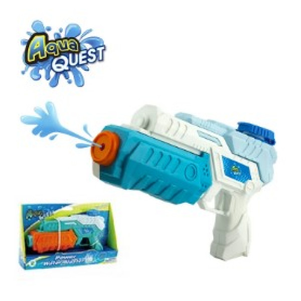 Фото - Водяний пістолет Aqua Quest 22 см синьо-білий 27x6x16 см (DHOWG10192)