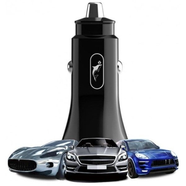 Фото - Автомобільний зарядний пристрій SkyDolphin SZ16 PD+QC3.0 (2USB, 3.1A) Black (AZP-000090)