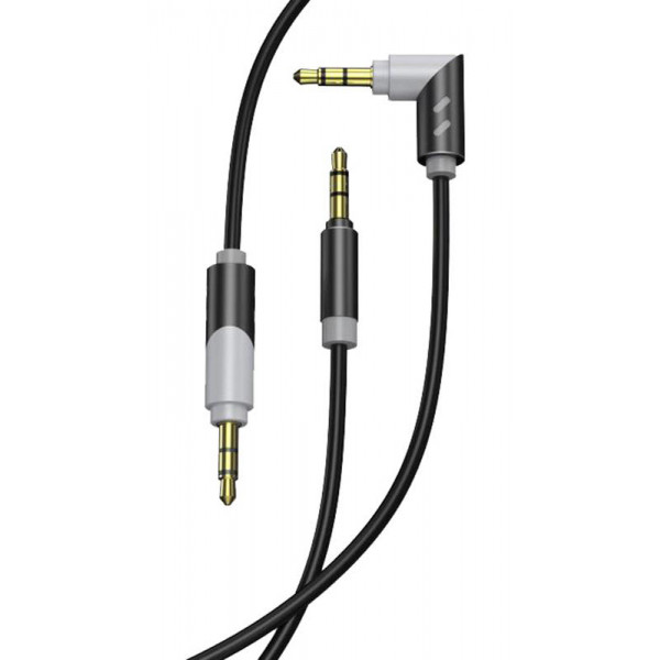 Фото - Кабель 3.5 мм -3.5 мм SkyDolphin SR09 Rotate Aluminium Connector 3.5 мм-3.5 мм 1m Black/Grey (AUX-000063)