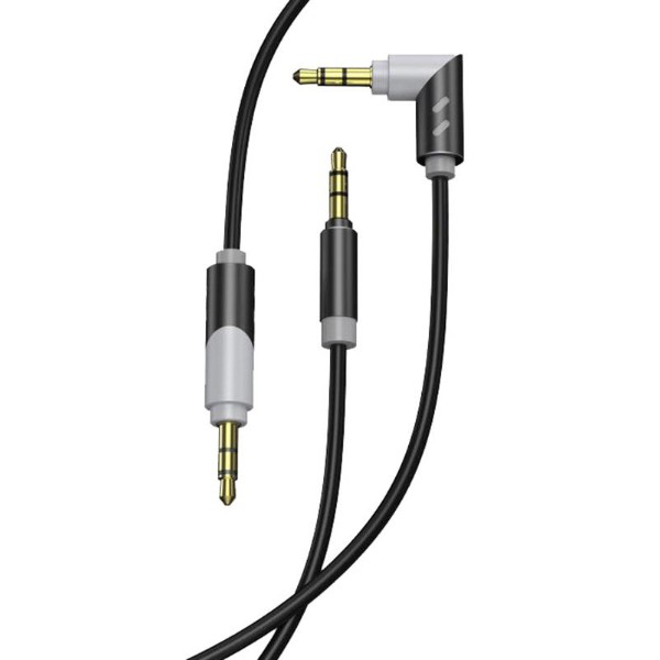 Фото - Кабель 3.5 мм - 3.5 мм SkyDolphin SR09 Rotate Aluminium Connector 3.5 мм-3.5 мм 1m Black (AUX-000064)