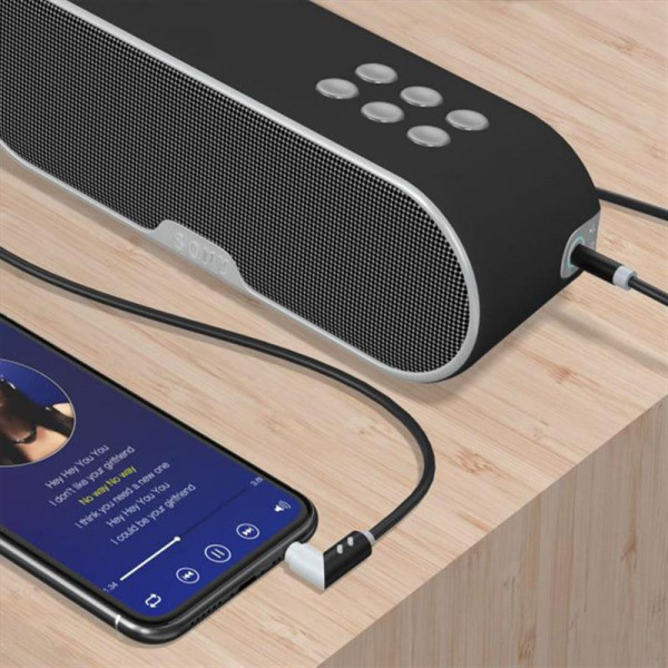 Фото - Кабель 3.5 мм -3.5 мм SkyDolphin SR09 Rotate Aluminium Connector 3.5 мм-3.5 мм 1m Black/Grey (AUX-000063)